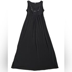 Macy’s Elementz Black Maxi Dress with Removable Necklace (Size: 1X) NWT